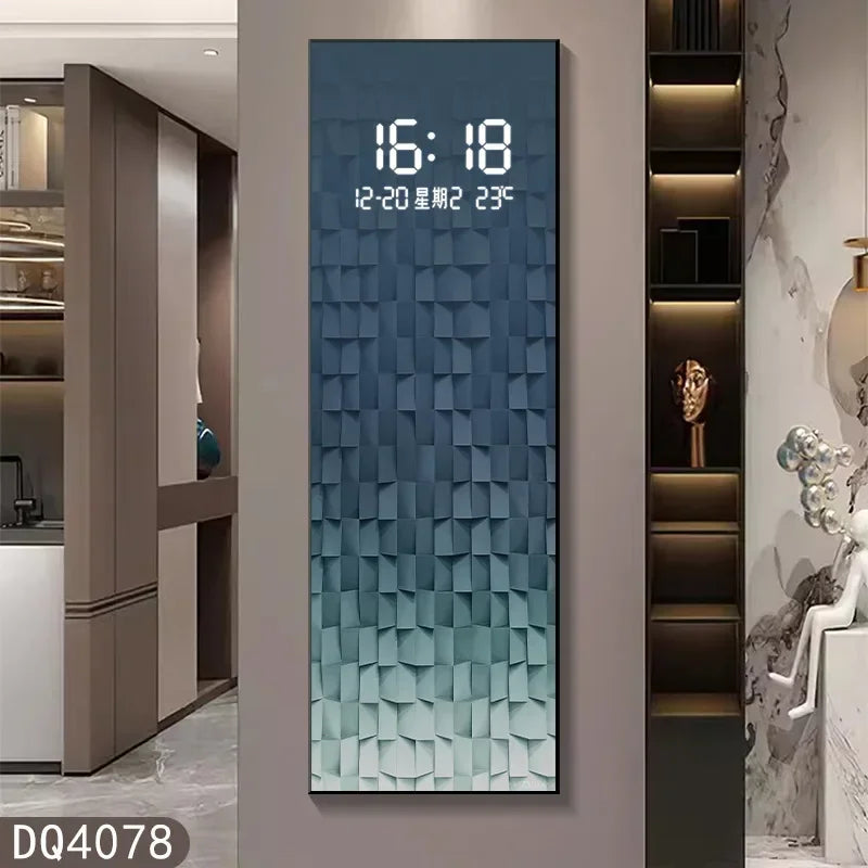 Nordic Style Digital Clock Wall Art Aesthetic Unique Luminous Modern Digital Clock Living Room Orologio Da Parete Home Decor