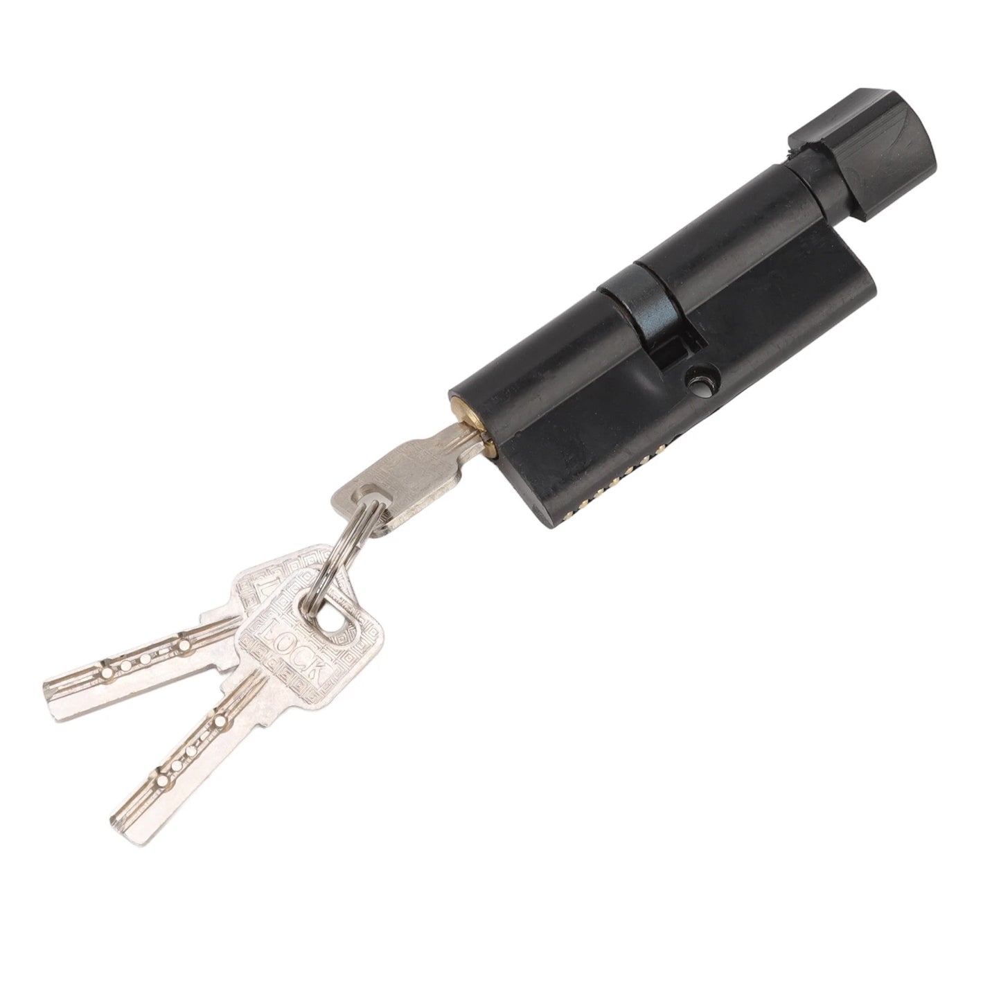 Door Handle Lock Manganese Steel Silent Bearing Universal Door Lever Lock Set with Keys for Home Bedroom Black Keyed Entry Lock
