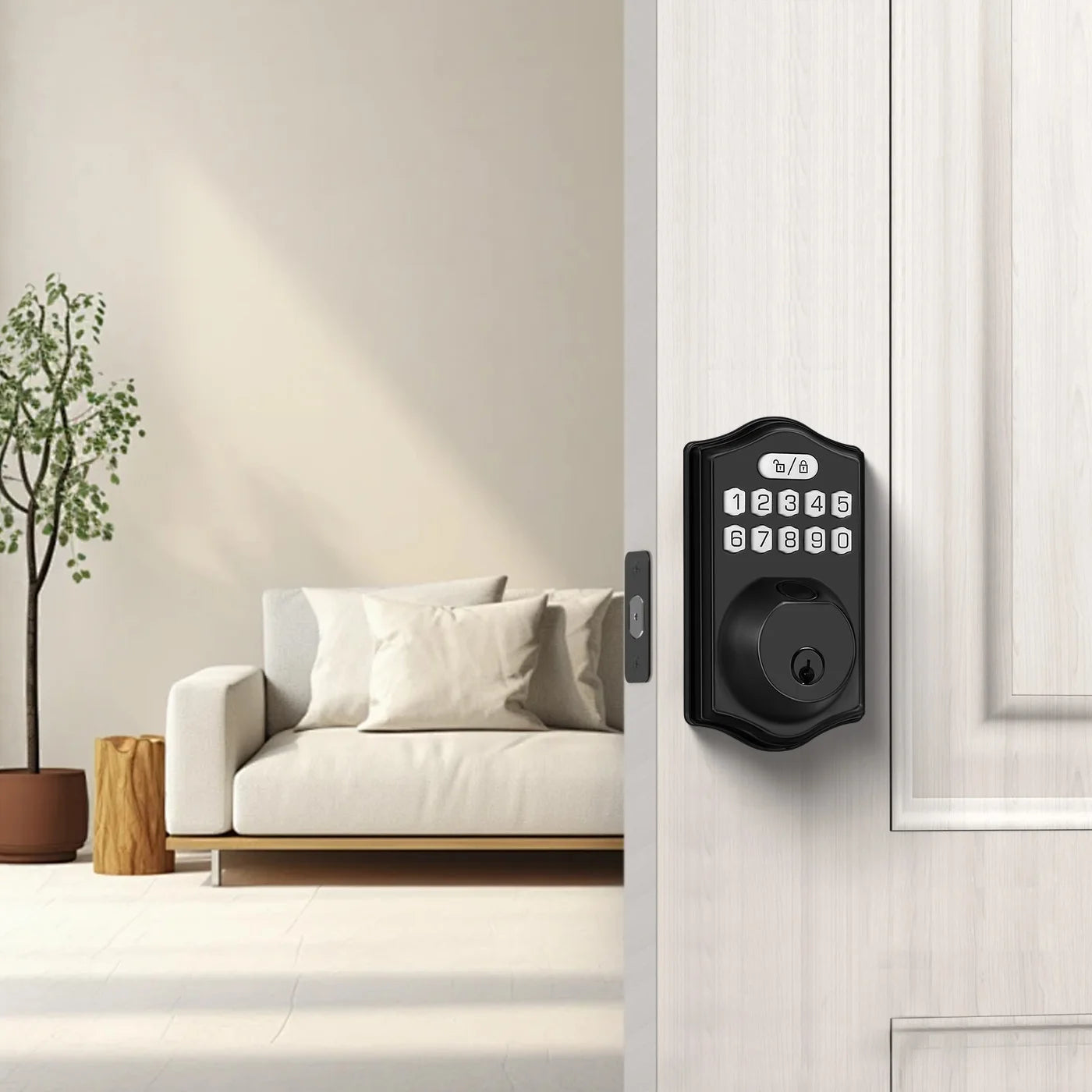 Fingerprint Door Lock Smart Deadbolt Lock Keyless Entry Door Lock Electronic Keypad Lock Easy to Install Ideal for Entry