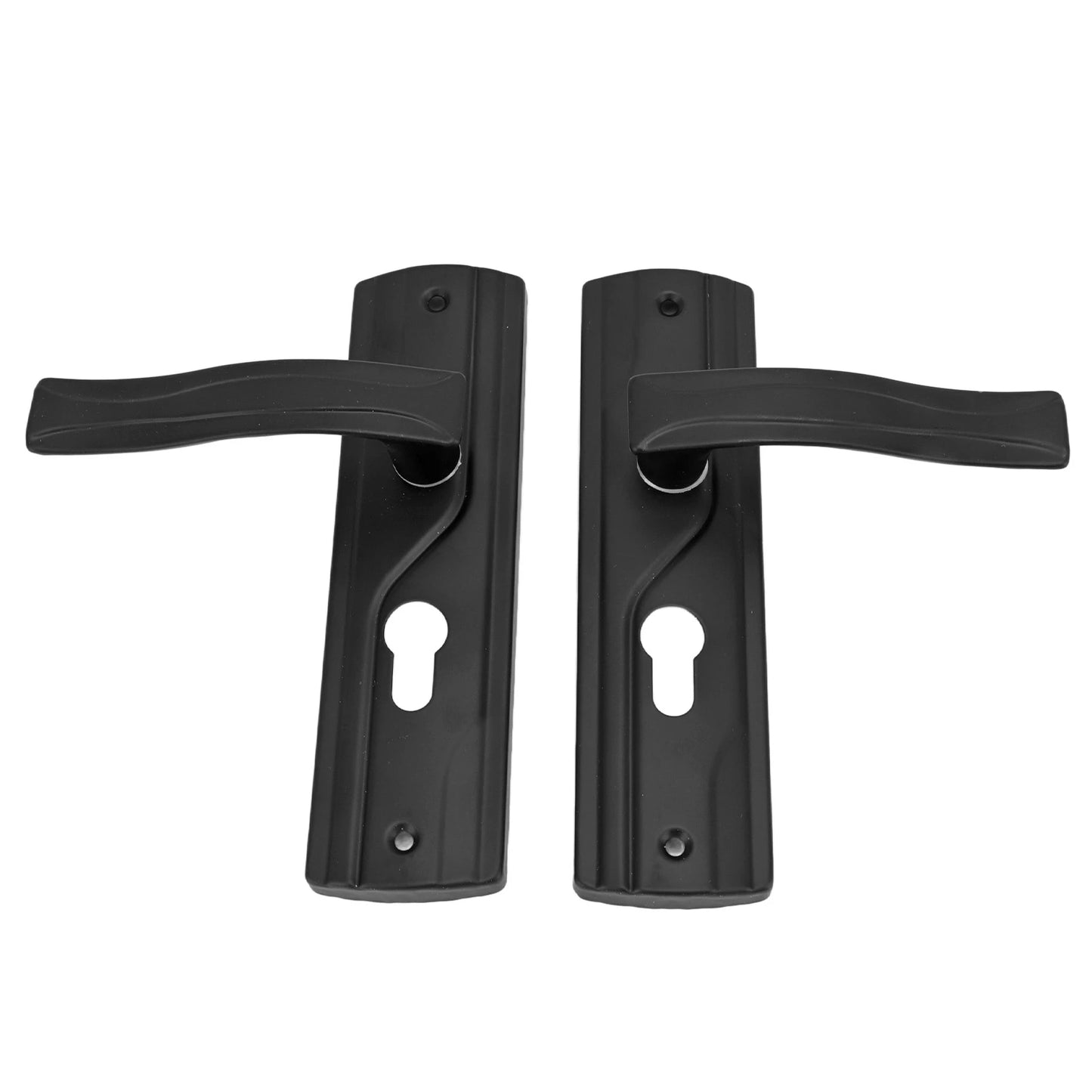 Door Handle Lock Manganese Steel Silent Bearing Universal Door Lever Lock Set with Keys for Home Bedroom Black Keyed Entry Lock