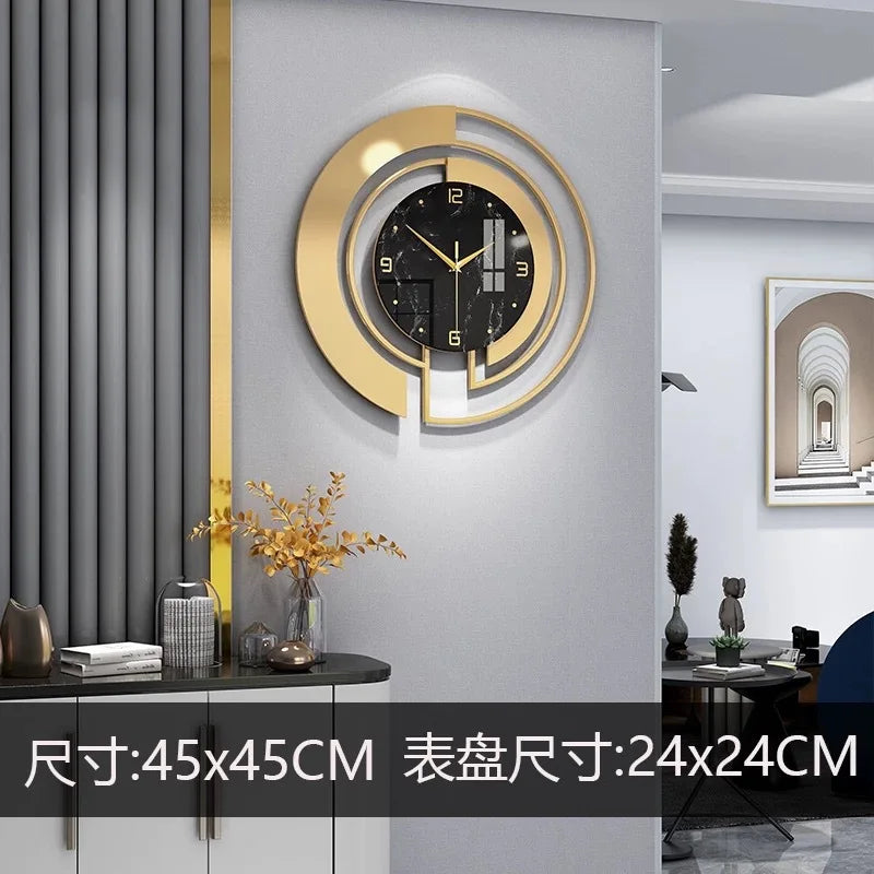 Wall Clock Living Room Light Luxury Fashion Home Decoration Simple Entrance Creative Art Internet Celebrity Clock Wall Hanging