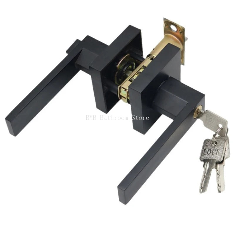 Premium Black Door Handle Lock for Bedrooms - Only $23.03