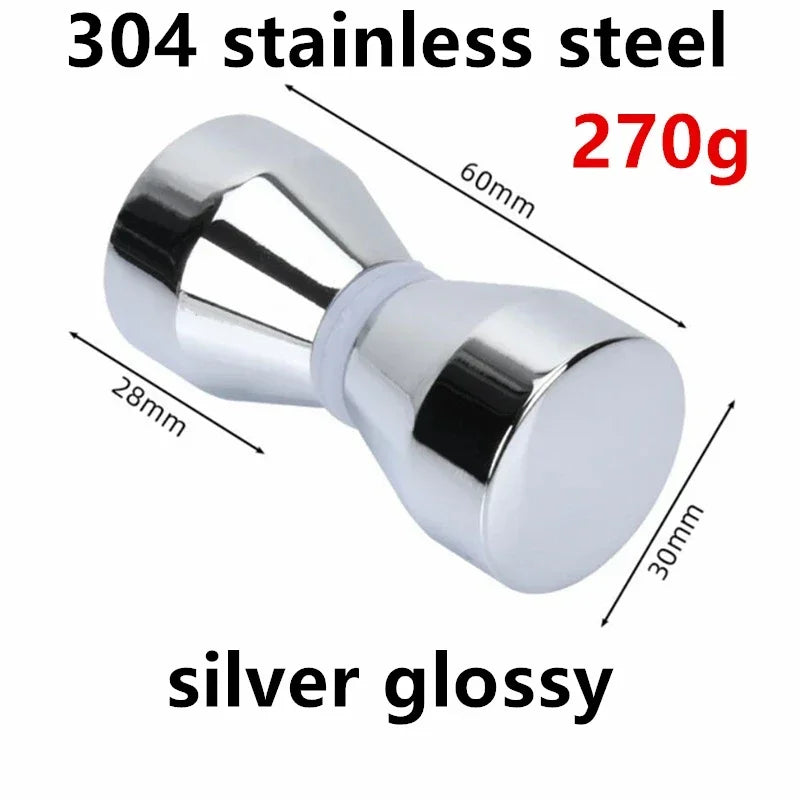 Bathroom Glass Door Knob Aluminum Alloy Shower Cabinet Window Kitchen Cupboard Hardware Handle with Screw Modern Home Decor