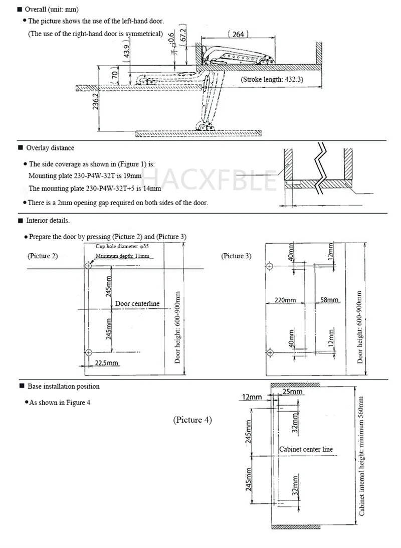 Cabinet Bus Door Hinges Wardrobe Folding Silent Slide Rail Lateral Swing Opening Damping Buffer Door Hinge Furniture Hardware