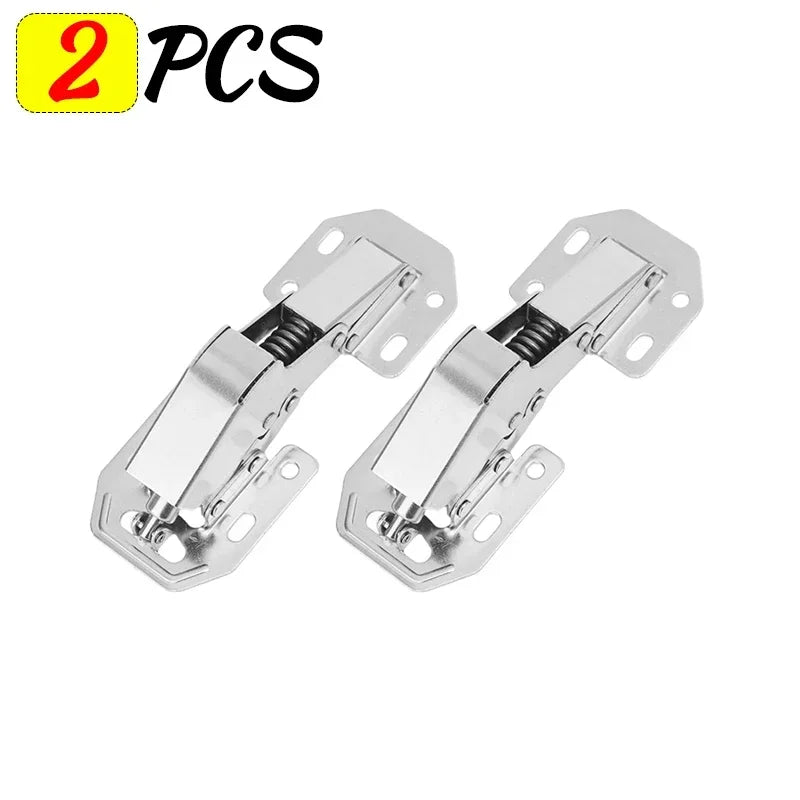 10/1PCS Cabinet Hinges 90 Degree No-Drilling Hole Hydraulic Buffer Hinge Soft Close Concealed Cupboard Door Furniture Hinges