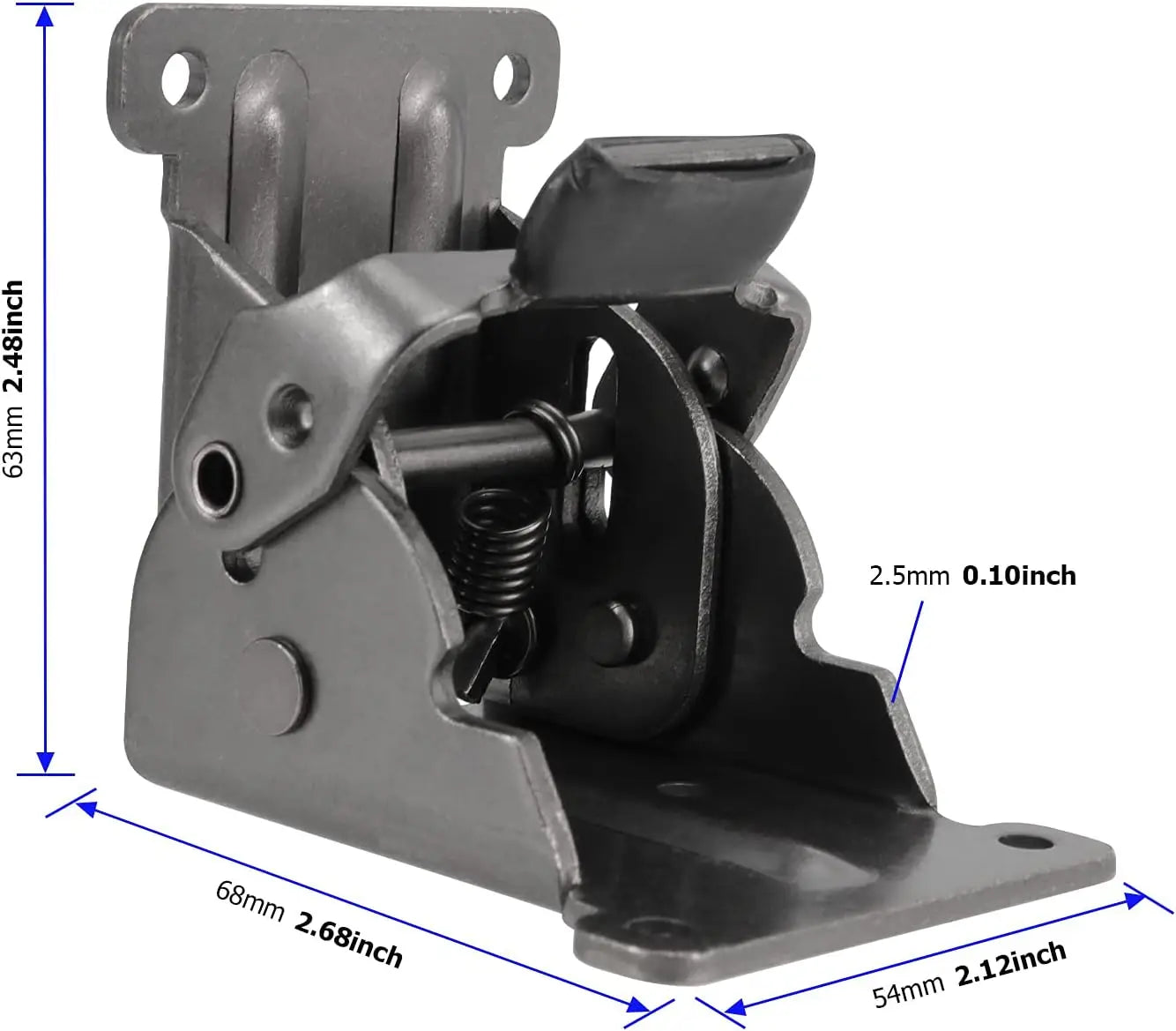 8Pcs Table Legs Foldable Hinges Folding Locking Hinge Lock Extension Support Bracket with Screws for Table Bed Leg Feet