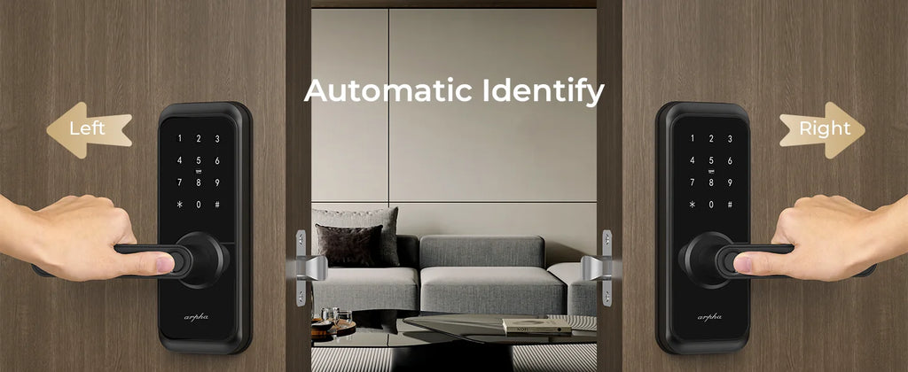 Arpha Smart Lock ‎T228 5-in-1 Entry Keyless Entry Door Lock Fingerprint Keyless Entry Door Lock Anti-Peep Keypad Code Waterproof