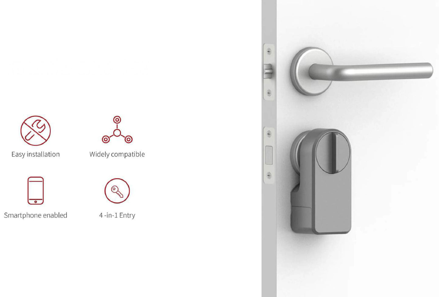 RAYKUBE A1 Ultra Tuya BLE Intelligent Electronic Door Lock with Wireless Fingerprint Keypad Lock FPT1 Punch-free installation