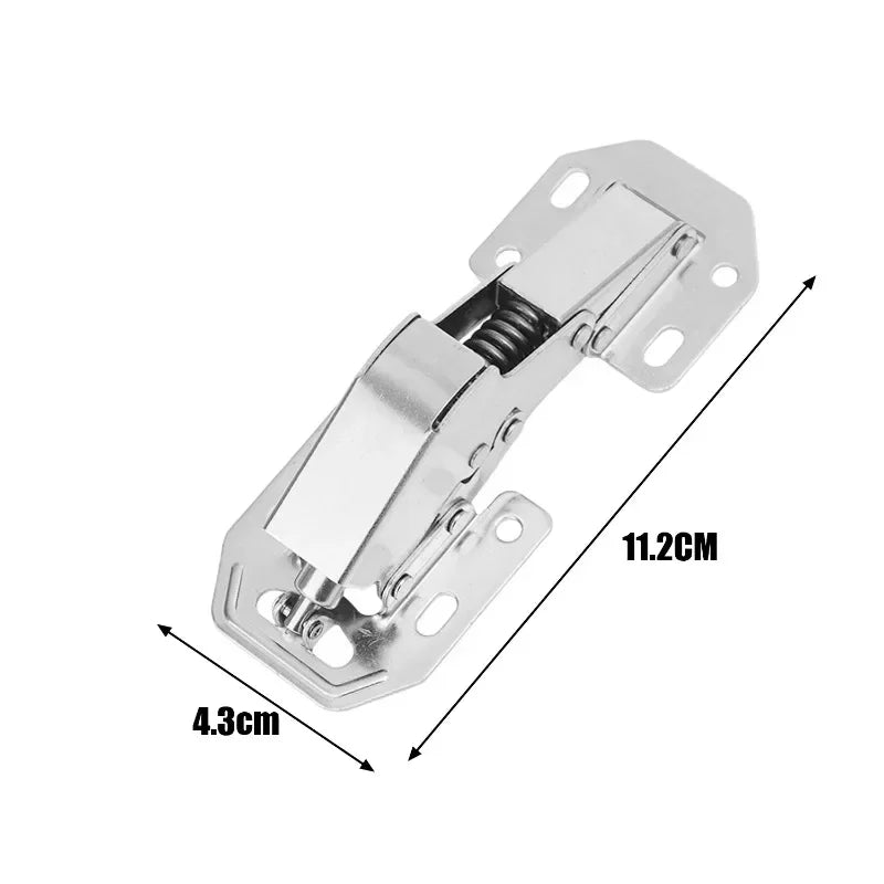 10/1PCS Cabinet Hinges 90 Degree No-Drilling Hole Hydraulic Buffer Hinge Soft Close Concealed Cupboard Door Furniture Hinges