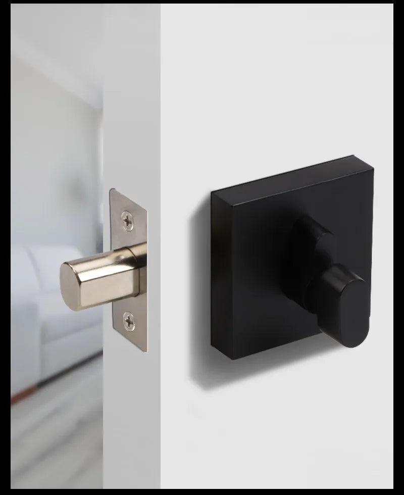 Zinc Alloy Deadlock Invisible Exit Square Door Lock Indoor Bedroom Passage Auxiliary Lock Door Single Tongue Hidden Lock