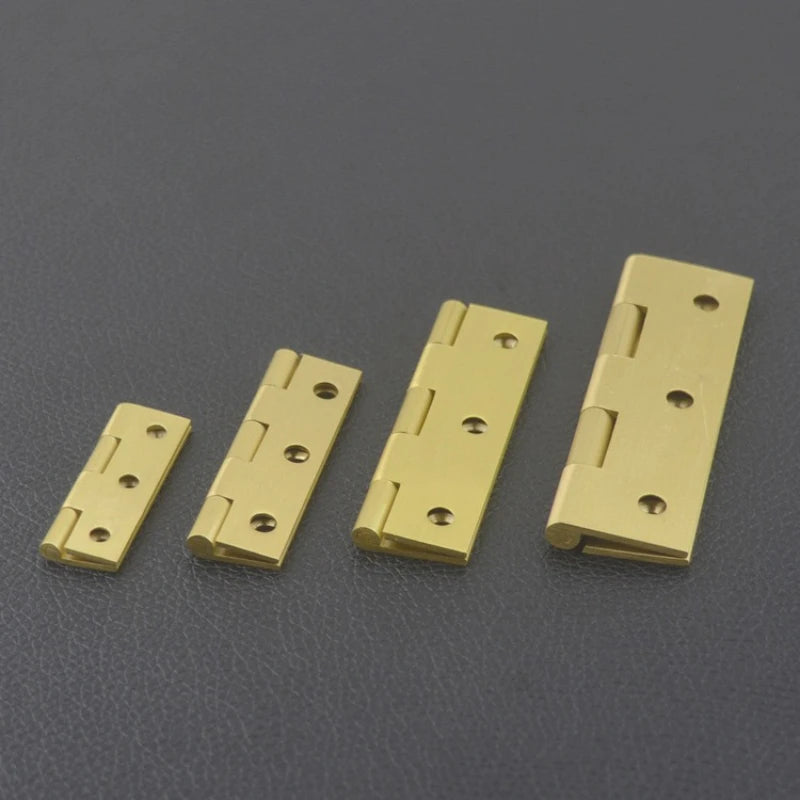 10 Pcs/Bag Brushed & Sealed Brass Hinges Jewelry Box Door Kitchen Cabinet Door Copper Hinges Small Box Exquisite Hinges