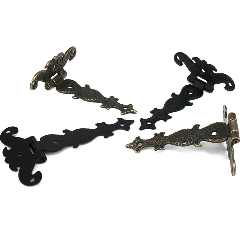 2Pcs 113*69mm Antique Bronze/Black Hinge for Windows Cabinet Cupboard Wardrobe Doors Wooden Boxes Jewelry Case Chest