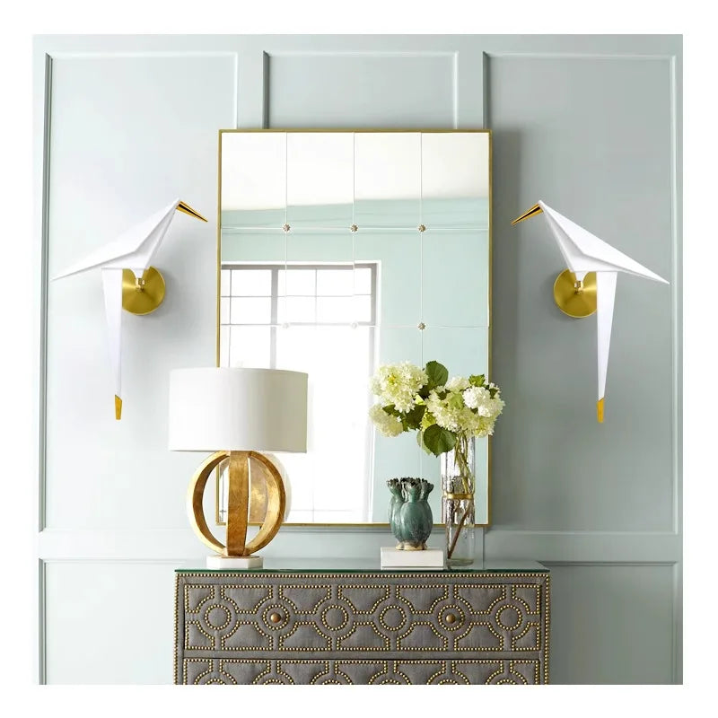Parrot Wall Lamp Plastic Bird Sconce Light For Bedside Loft Bedroom Study Foyer Dining Room