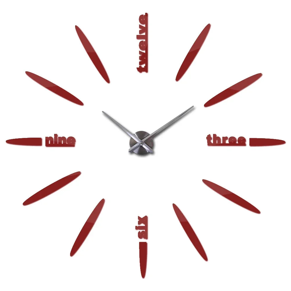 New fashion 3d wall clock reloj de pared quartz watch brief diy clocks living room large stickers decorative horloge murale