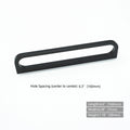 320mm Longer Alloy Furniture Handles Black Kitchen Cabinet Handle Hardware Round Square Single Hole Door Knobs Wardrobe Pulls