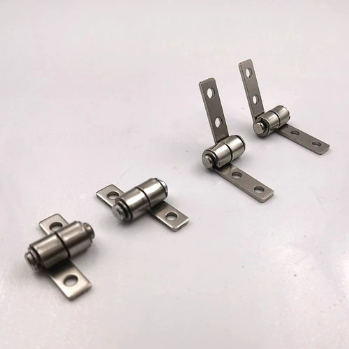 304 stainless steel small hinges with damping shaft and 360-degree free stop torque positioning feature.