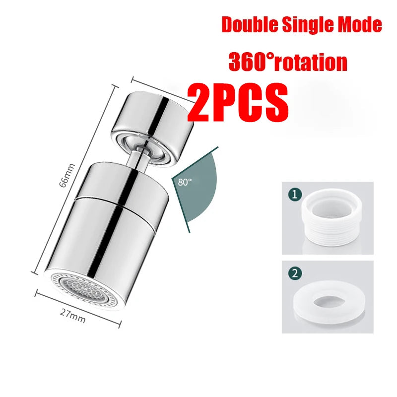 Kitchen Faucet Spray Head Filter Adjustable 360° Rotary Splashback Tap Nozzle Bubbler Kitchen Sink Faucet Aerator Bathroom Fit