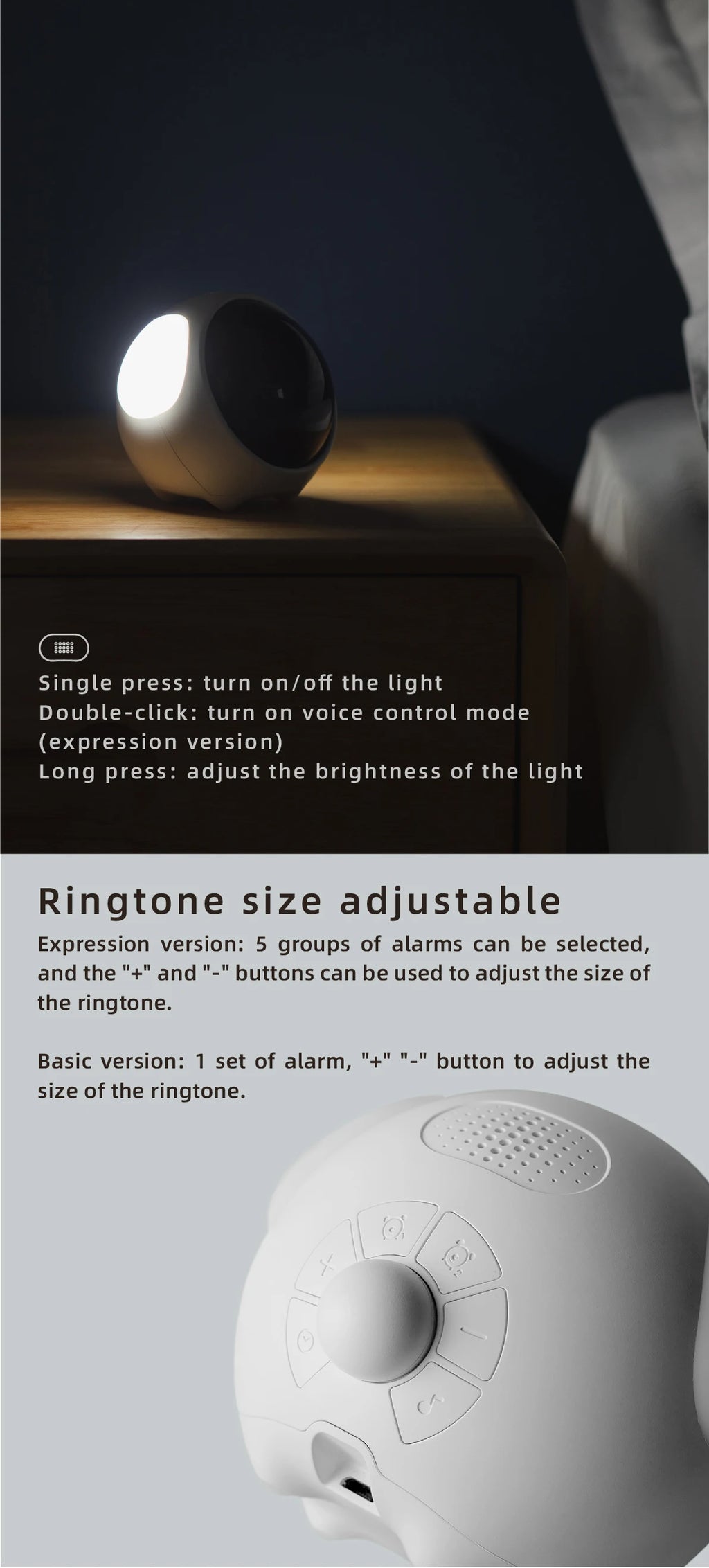 Child Alarm clock Digital Emotion Table Clock WIth Light Cute Cartoon Alarm Clock For Kids