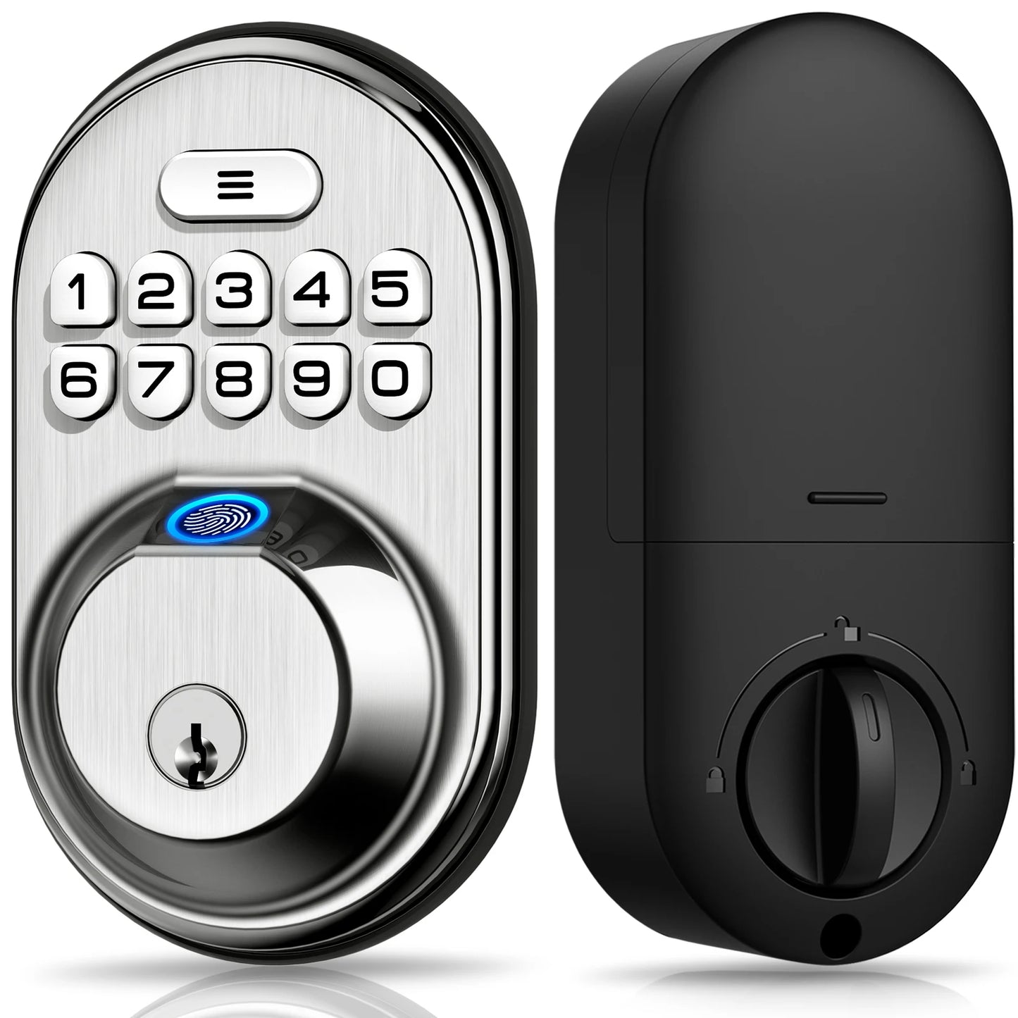 Veise Fingerprint Door Lock, Keyless Entry Keypad Deadbolt, Anti Peeping Password, Auto Lock, Easy Install