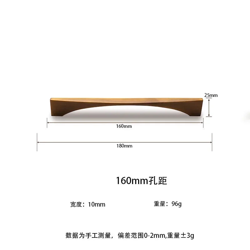 Nordic Classic Drawer Handle Antique Bronze Golden Handle Wine Cabinet Closet Door Handle Furniture Hardware Zinc Alloy