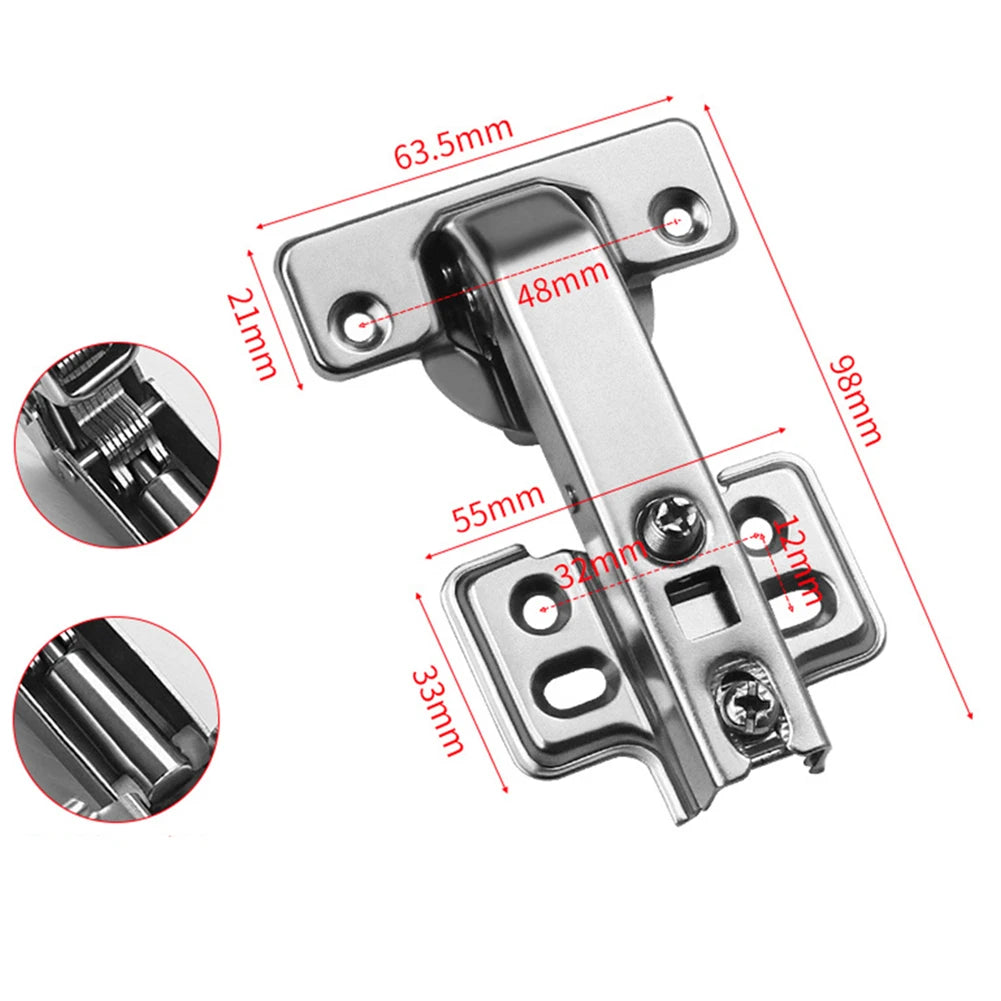 2pcs 90 Degree Buffer Hinge Kitchen Cabinet Hydraulic Hinge Folding Door Large Angle Buffer Hinge Furniture Door Hardware