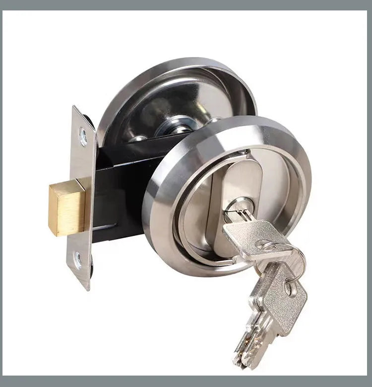 304 Stainless Steel Invisible Door Lock Hidden Lock Invisible Lock Background Wall Sliding Door Lock Double Hook Anti-theft Lock