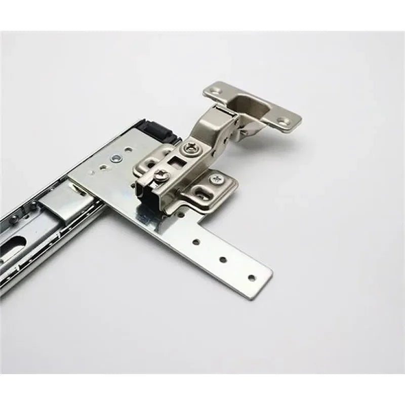 Hidden swing door slide rail Wardrobe wine cabinet TV cabinet door folding track save space Furniture hinge