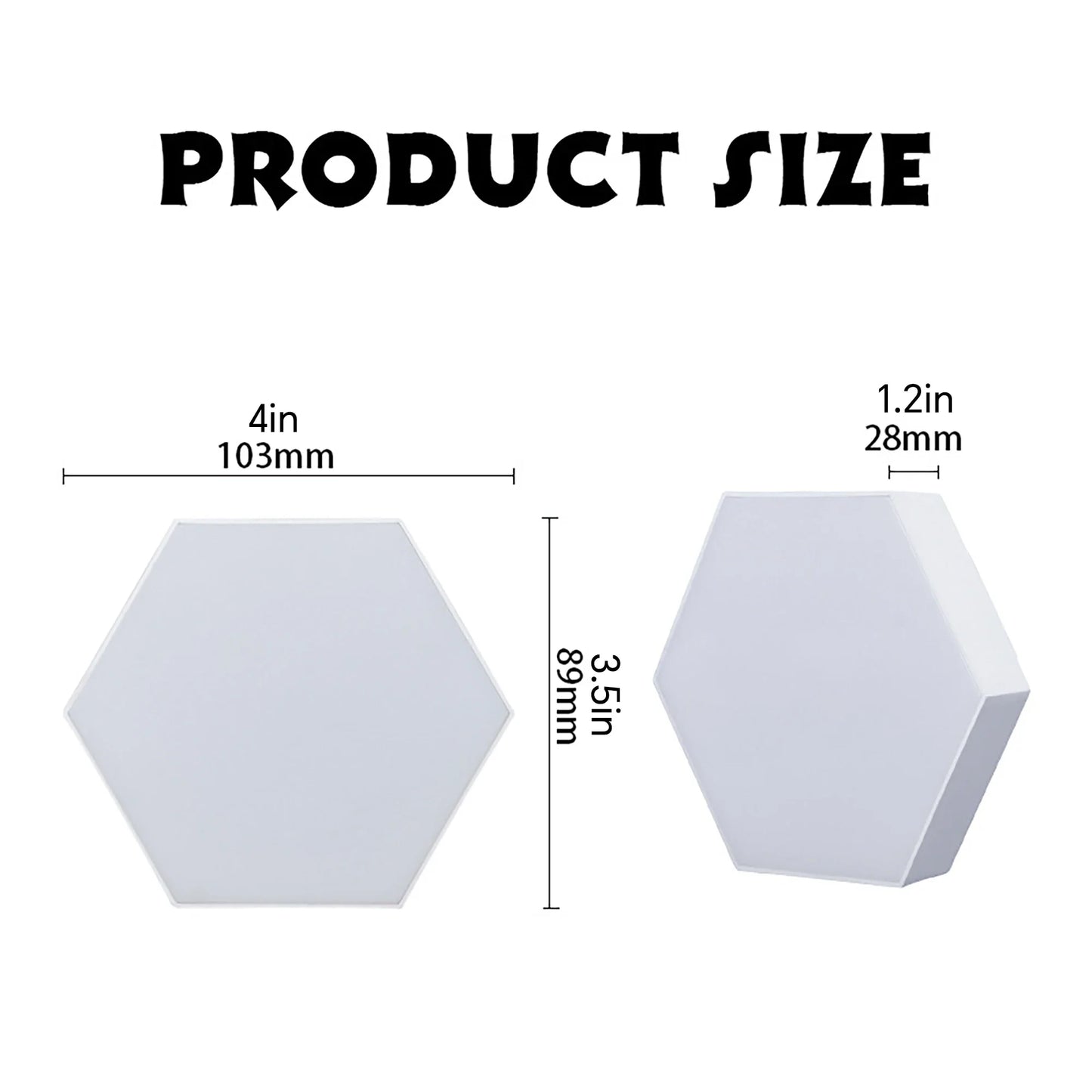 Hexagonal touch LED wall light, neutral white light, night light touch, convenient to use, energy-saving, 6-pack
