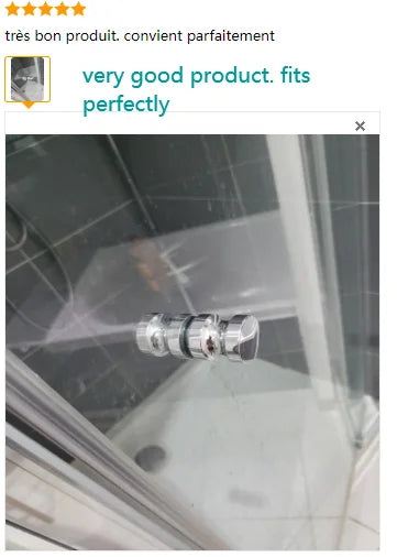 Stainless steel door handle with universal fit