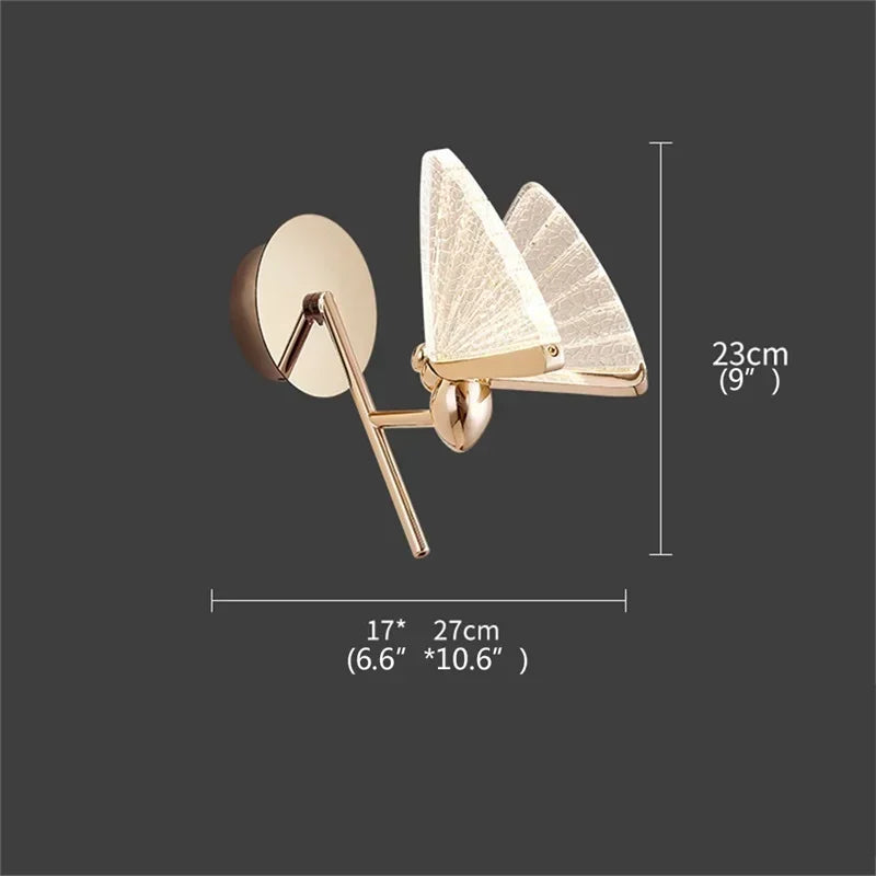 TEMAR Nordic Creative Butterfly Wall Lights Sconces Modern LED Lamps Fixtures Decorative for Home