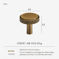 Nurlin Solid Brass Knurled Cabinet Knobs Wardrobe Handle T-bar Antique Bronze Gold Black Handle Available In Multiple Sizes