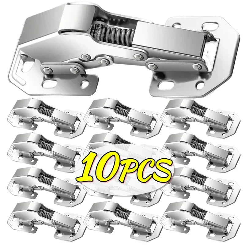 10/1PCS Cabinet Hinges 90 Degree No-Drilling Hole Hydraulic Buffer Hinge Soft Close Concealed Cupboard Door Furniture Hinges