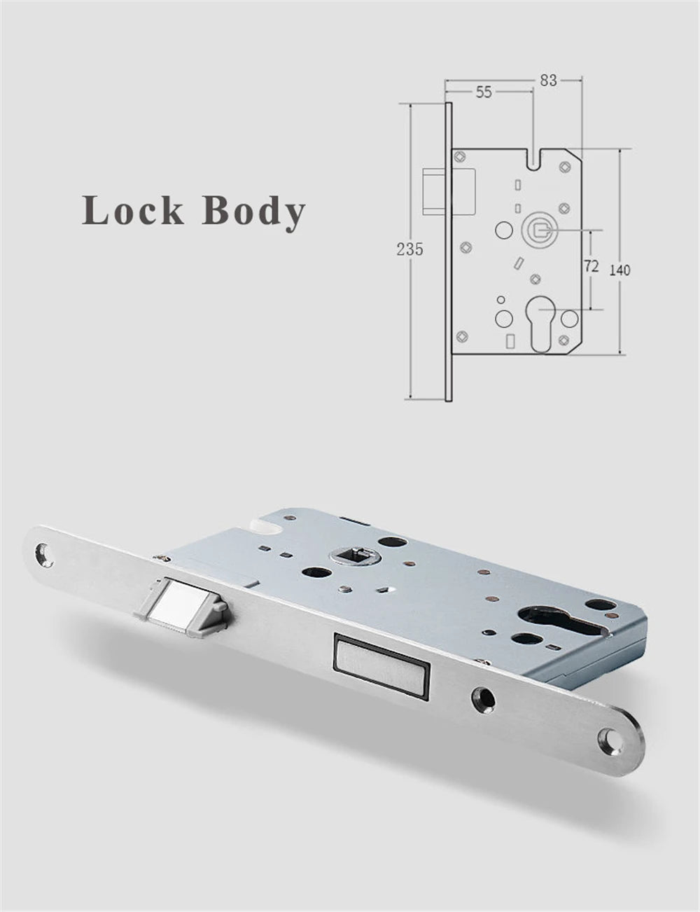 Luxury Silent Door Lock Bedroom Door Handle with Lock Interior Security Door Handle Lock Cylinder Security Mute Split Door Locks