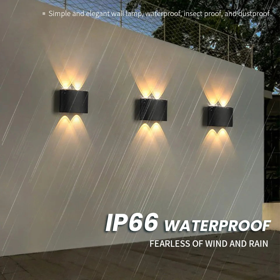 LED Wall Lamp Outdoor Waterproof IP66 Interior Wall Light 4W Garden Lights Bedroom Living Room Stairs Lighting