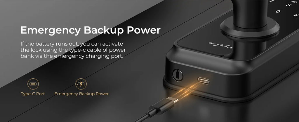 Arpha Smart Lock ‎T228 5-in-1 Entry Keyless Entry Door Lock Fingerprint Keyless Entry Door Lock Anti-Peep Keypad Code Waterproof