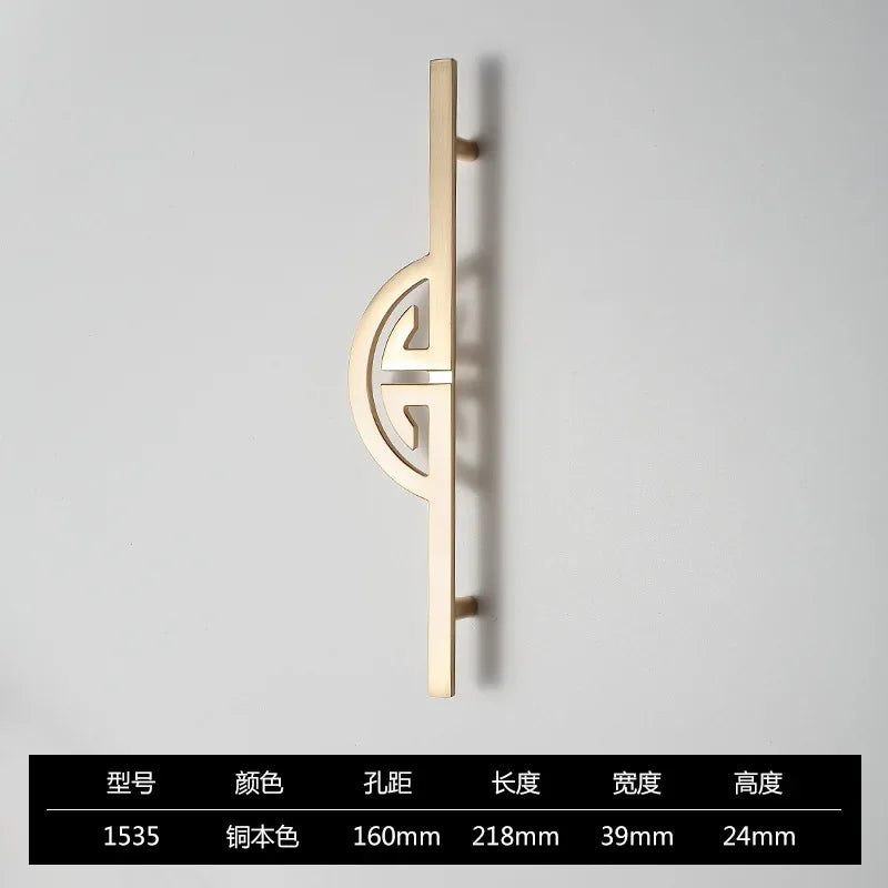 New Chinese Style Handles for Cabinets and Drawers Gloden Shoe Cupboards Bookcase Dresser Wine Cabinet and Wardrobes Handles