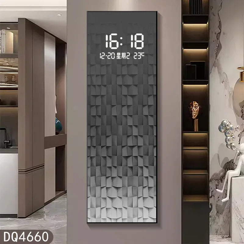 Nordic Style Digital Clock Wall Art Aesthetic Unique Luminous Modern Digital Clock Living Room Orologio Da Parete Home Decor