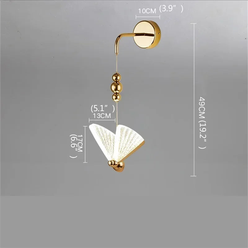 TEMAR Nordic Creative Butterfly Wall Lights Sconces Modern LED Lamps Fixtures Decorative for Home
