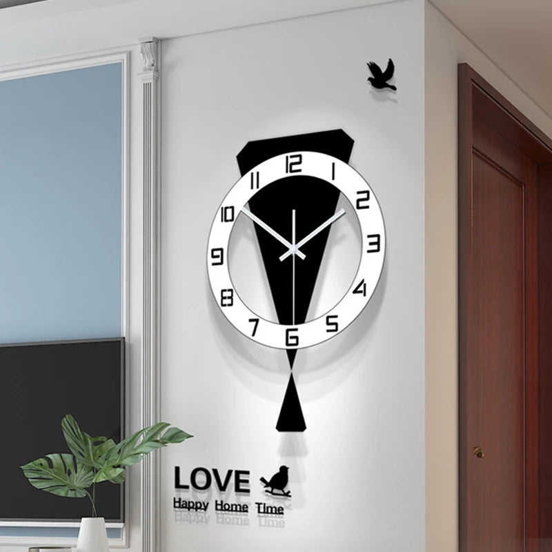 Buy Luxury Swinging Wall Clock for $53 | Silent & Elegant