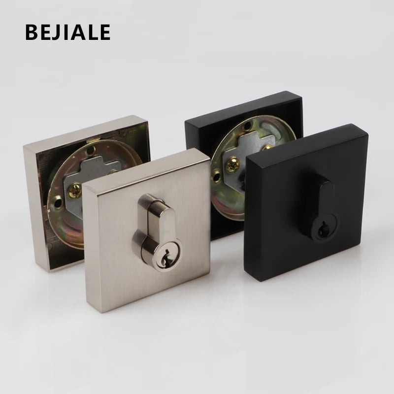 Zinc Alloy Deadlock Invisible Exit Square Door Lock Indoor Bedroom Passage Auxiliary Lock Door Single Tongue Hidden Lock