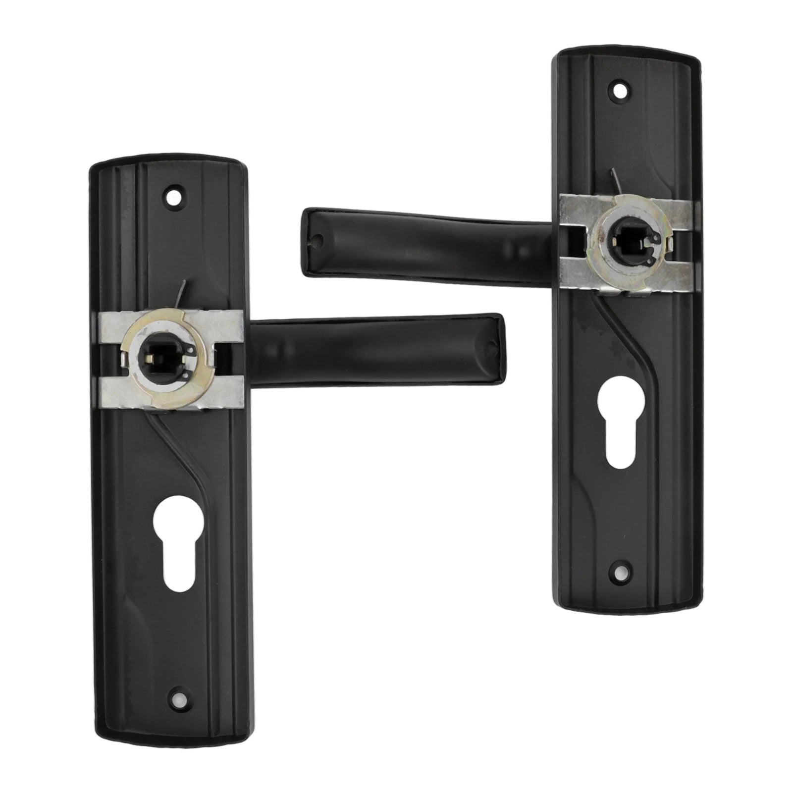 Door Handle Lock Manganese Steel Silent Bearing Universal Door Lever Lock Set with Keys for Home Bedroom Black Keyed Entry Lock