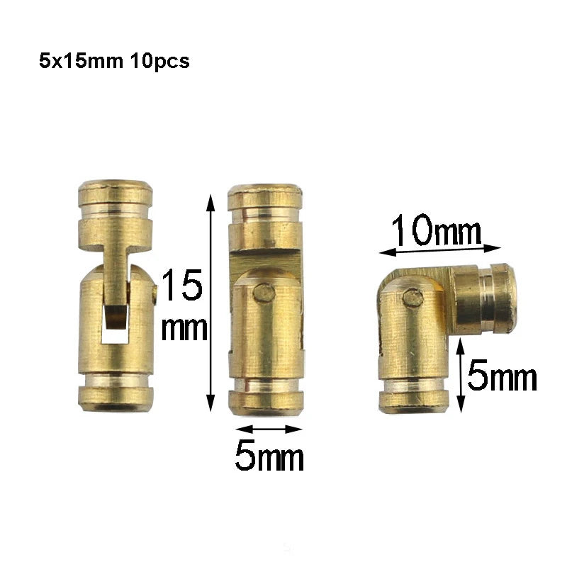 10Pcs Copper Barrel Hinges Cylindrical Hidden Cabinet Concealed Invisible Brass Hinges For Jewelry Box Case Furniture Hardware