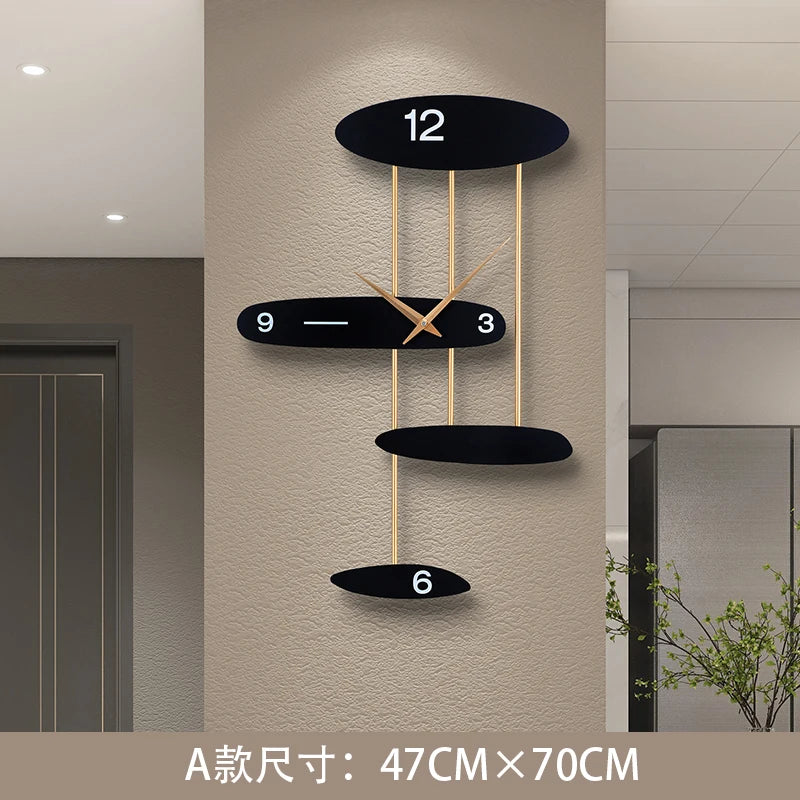 Modern Light Luxury Wall Mounted Clock, Internet Famous Fashion Decoration Watch,creative Home Minimalist and Atmospheric Clock