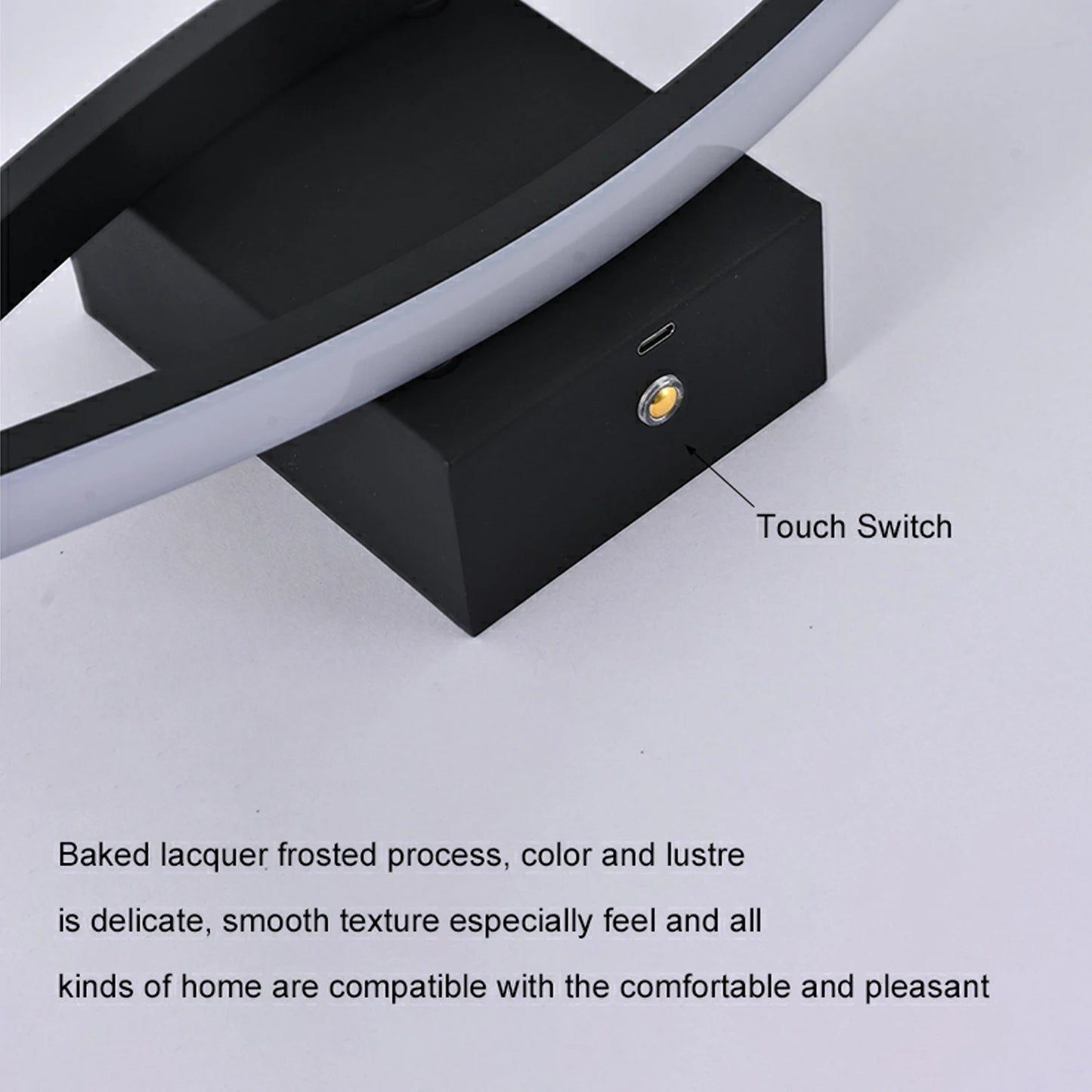 LED Rechargeable Wall Sconce Touch Switch For Living Room Bedroom Study Stairwell Restroom Wireless Installation Home Lighting