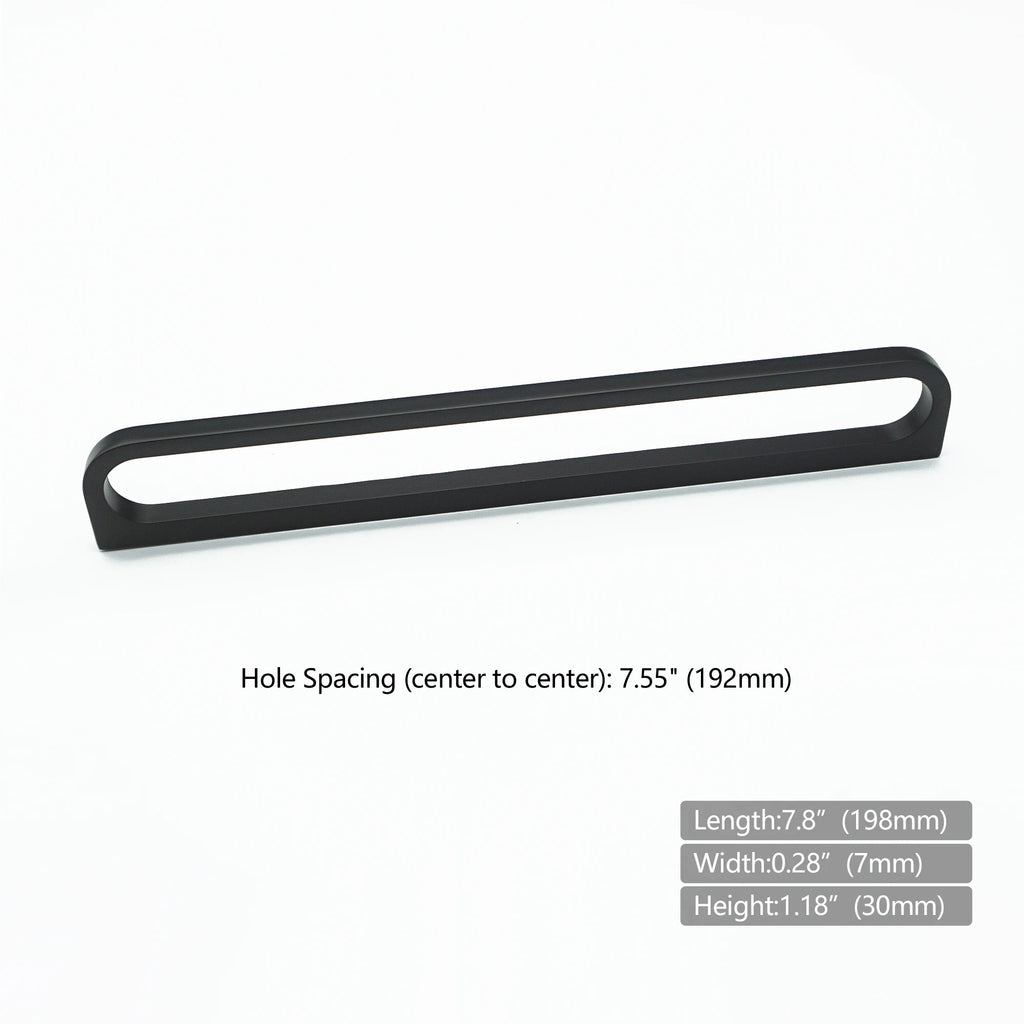 320mm Longer Alloy Furniture Handles Black Kitchen Cabinet Handle Hardware Round Square Single Hole Door Knobs Wardrobe Pulls