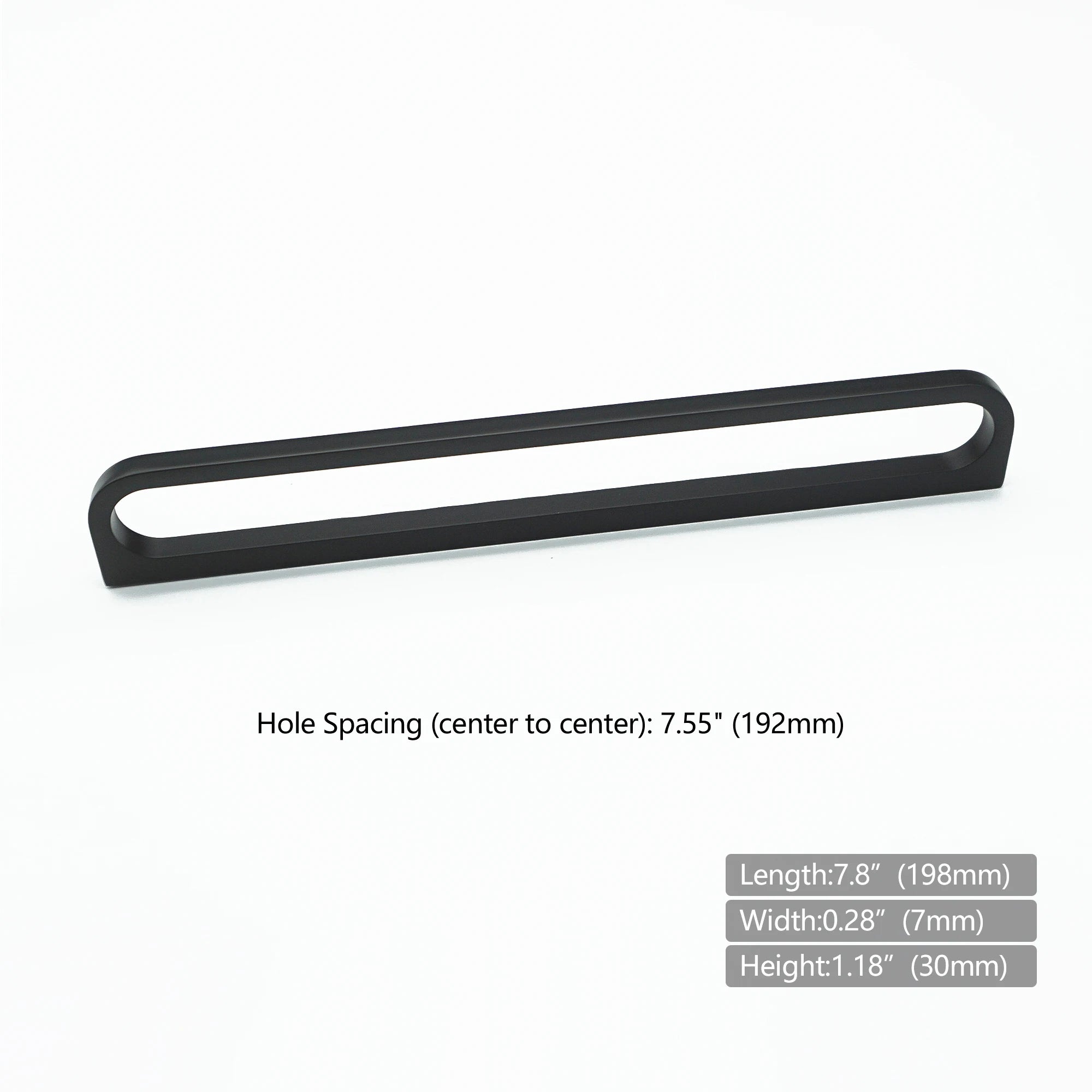 320mm Longer Alloy Furniture Handles Black Kitchen Cabinet Handle Hardware Round Square Single Hole Door Knobs Wardrobe Pulls