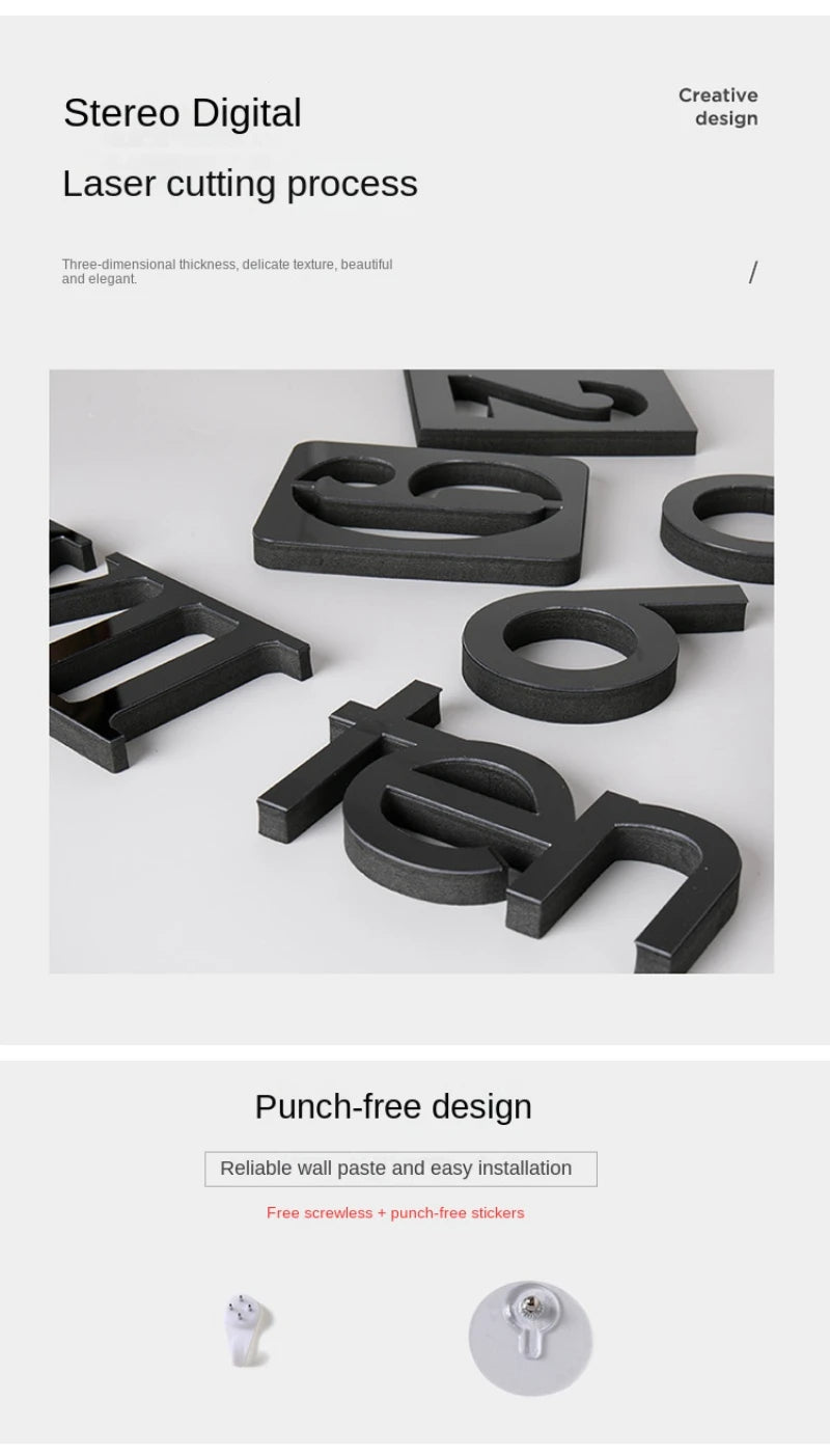 Buy 3D Luminous Wall Clock | Premium Acrylic Decor | Only $7.55