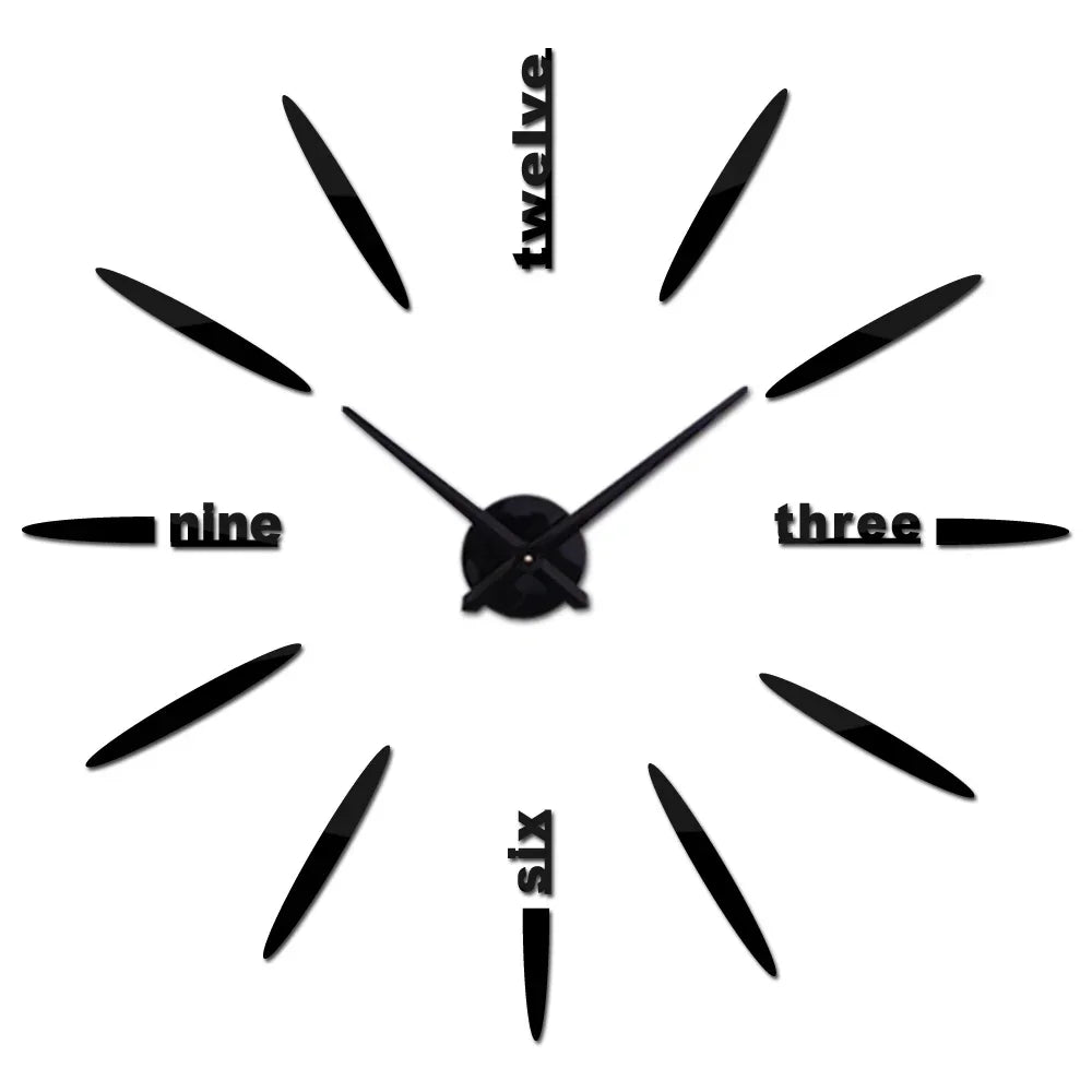 New fashion 3d wall clock reloj de pared quartz watch brief diy clocks living room large stickers decorative horloge murale