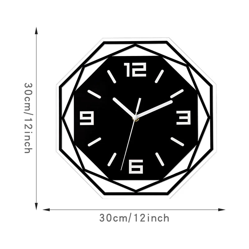 Modern minimalist decorative wall clock  silent acrylic material  minimalist personality  atmospheric art quartz clock