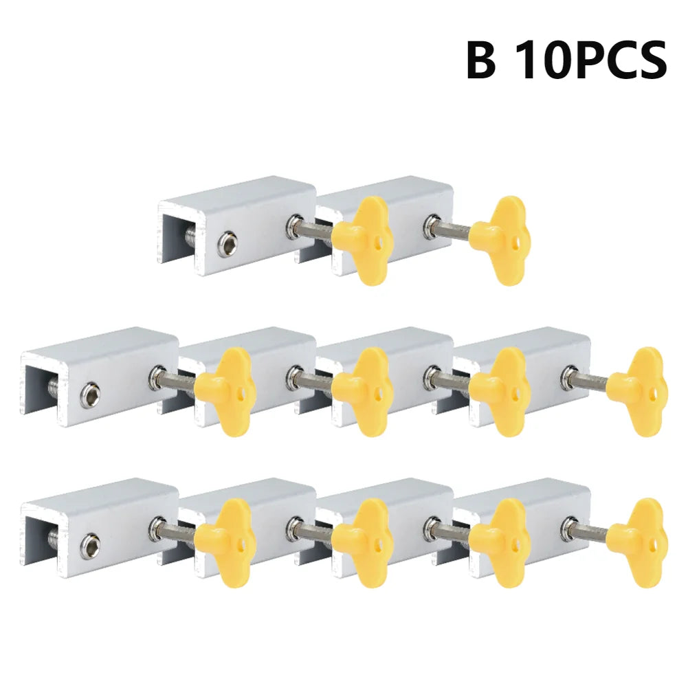 1-10PCS Aluminum Alloy Window Lock Stopper Sliding Sash Stopper Cabinet Locks Straps Anti-theft lock Window Sliding Door